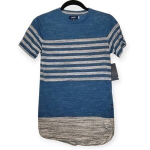 NWT Univibe Boy's Tall Striped Shorts Sleeves Tshirt
